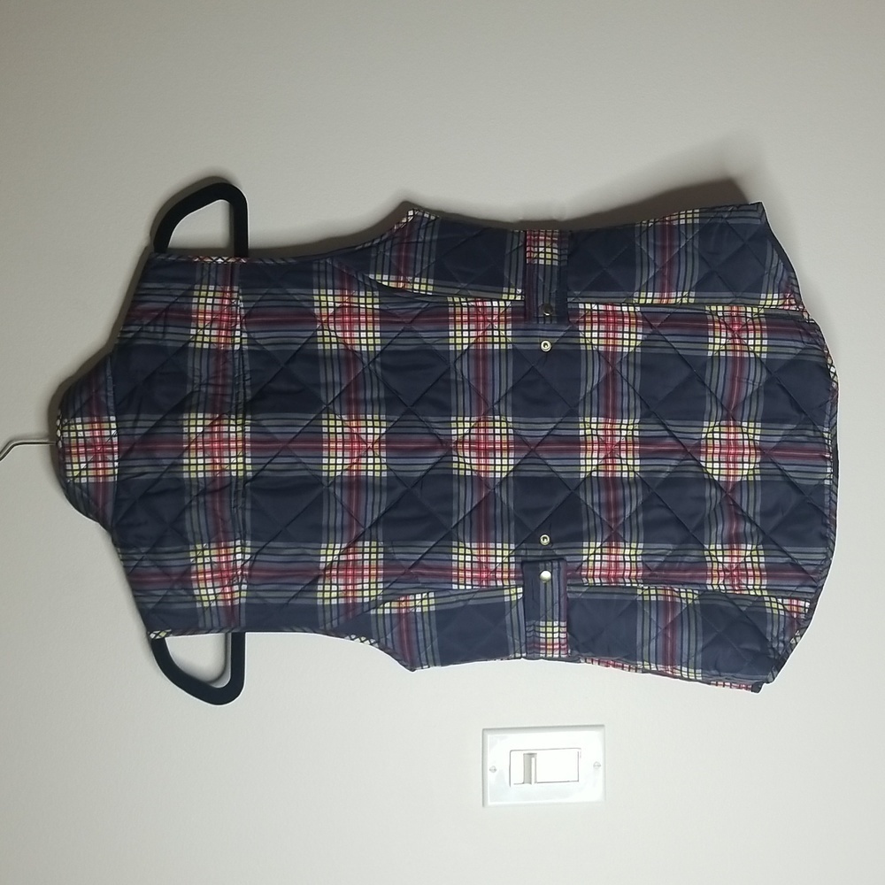 Crown & ivy Women's quilted full zip plaid vest - Picture 5 of 6
